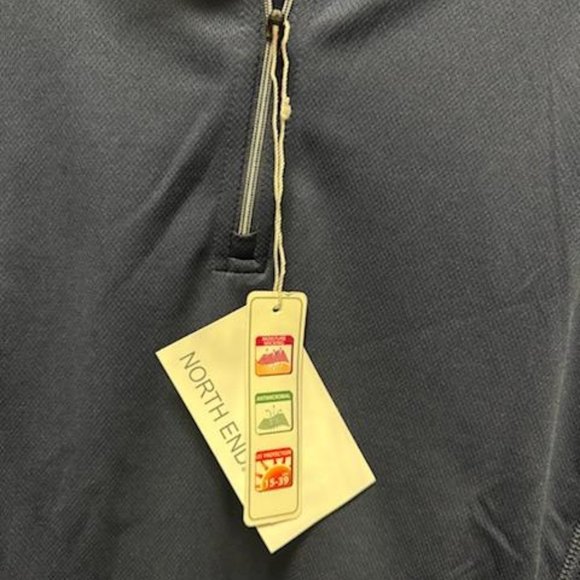 A North End quarter zip long sleeve top in Classic Navy - Picture 4 of 4